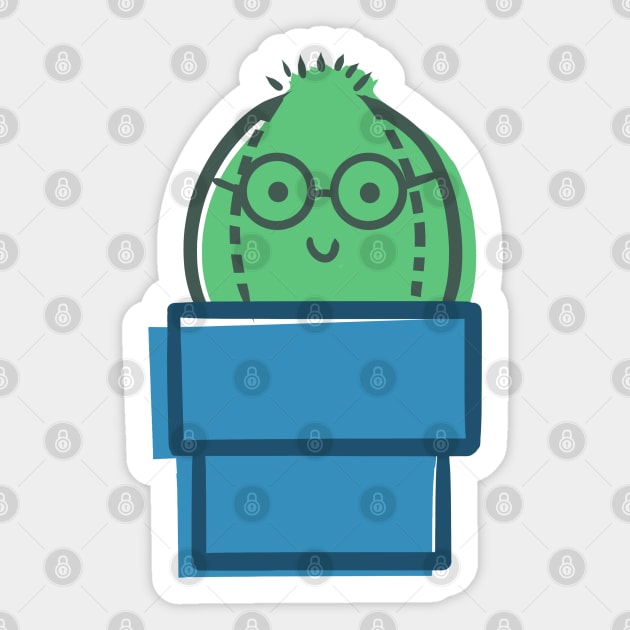 Cactus Family - Middle Boy Sticker by Studio Mootant